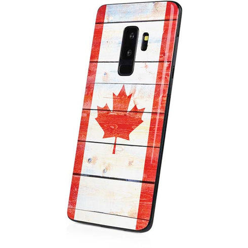 Canada Flag Light Wood Galaxy S9 Plus Skin